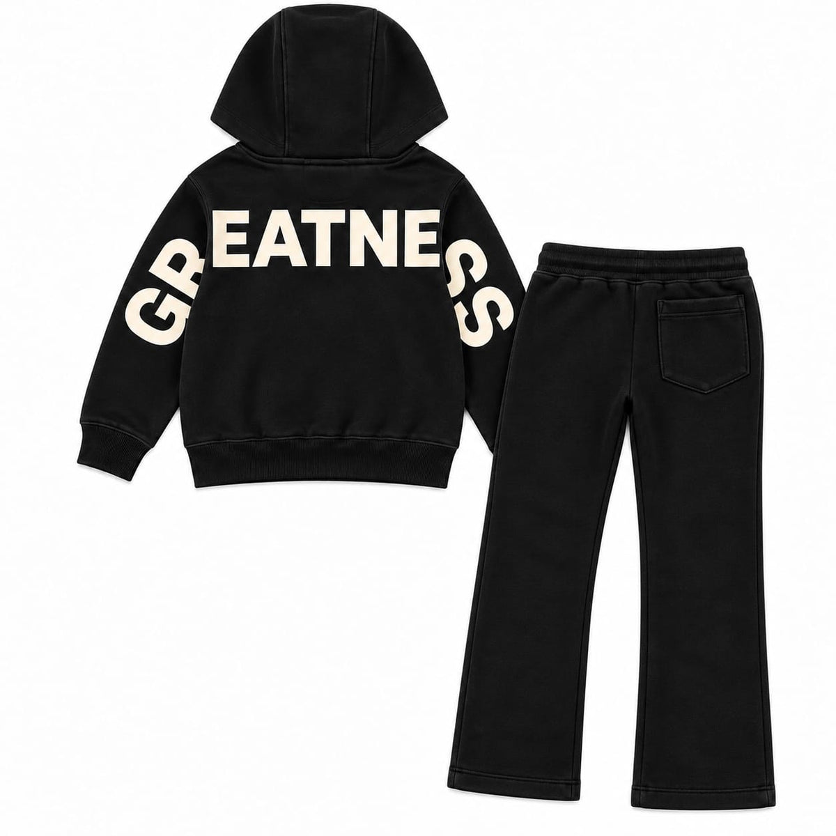 Kids See You In Paradise Wingspan Hoodie & Sweatpants Set (Oreo/Cream)