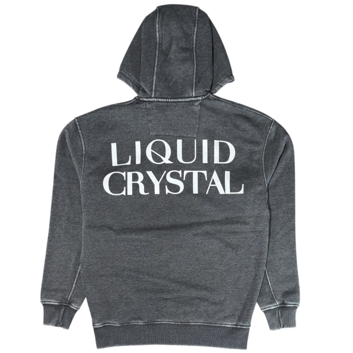 Liquid Crystals Burn Out Wash Hoodie & Short Set (Black Ice)
