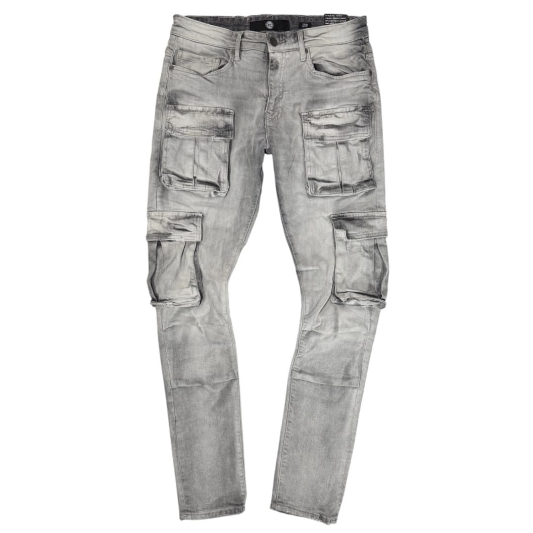 Jordan Craig Sean Fit Cargo Pockets Denim Jean (Cement Wash) JS2342