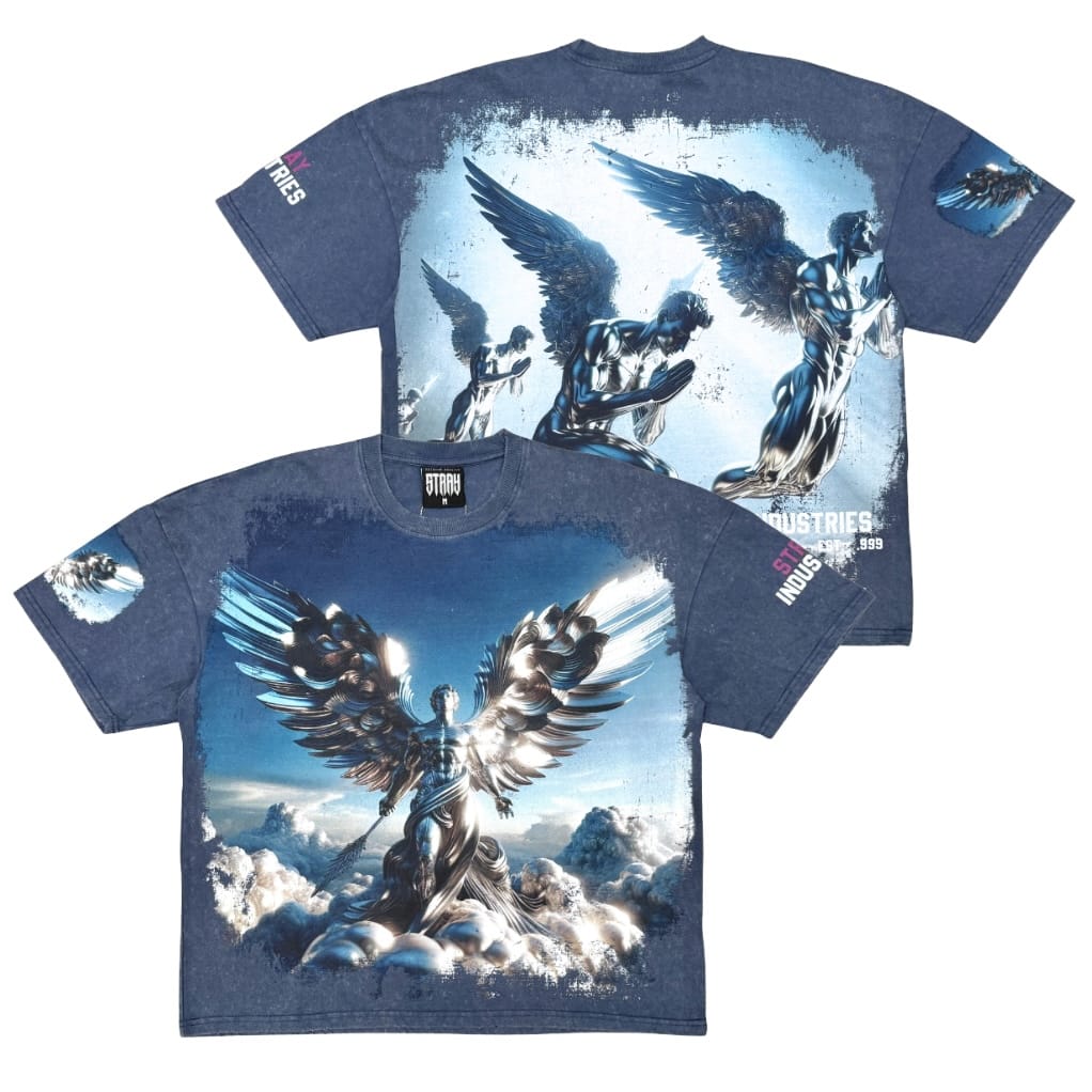 Stray Metallic Angel Tee (Navy) ST1717-NVY