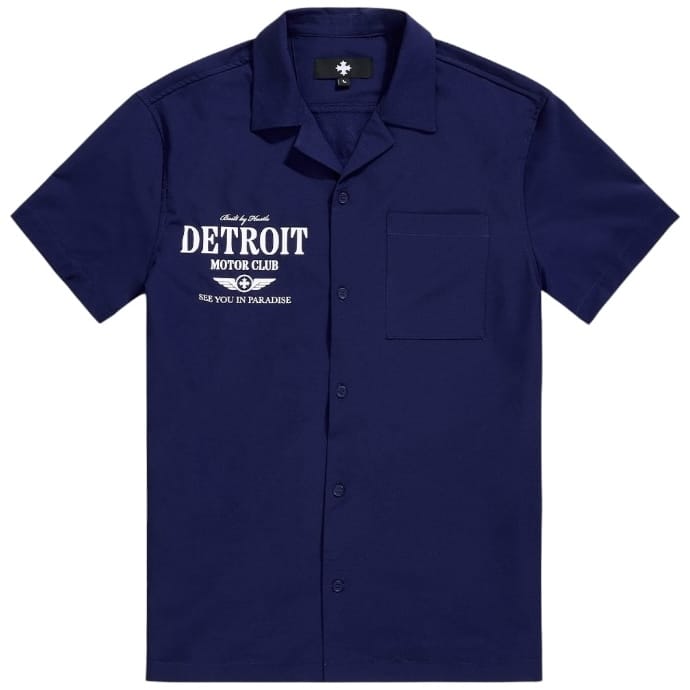 See You In Paradise Detroit Motor Club SS Shirt & Short Set (Navy)