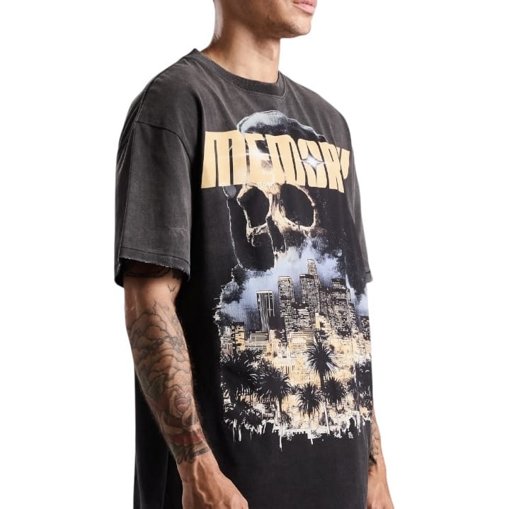 Memory Lane Downtown Reaper Tee (Vintage Black) ML-SP2-26-048