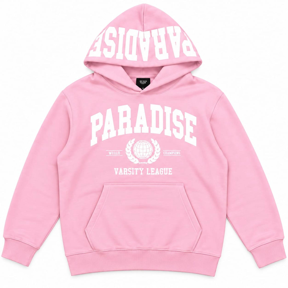 See You Paradise High Density Collegiate Hoodie (Pink) 8809H