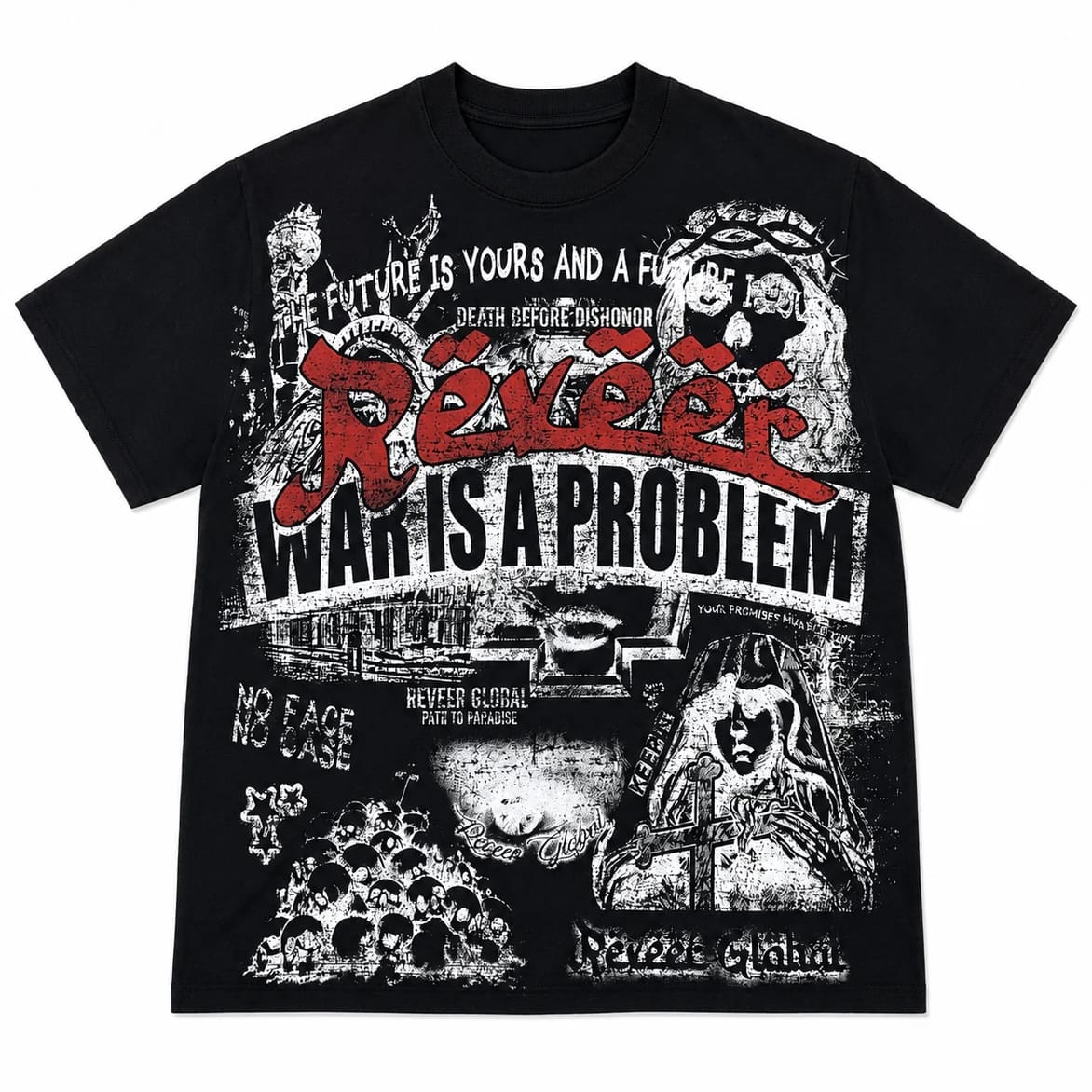 Reveer War Is A Problem Tee (Jet Black) FC-06TB
