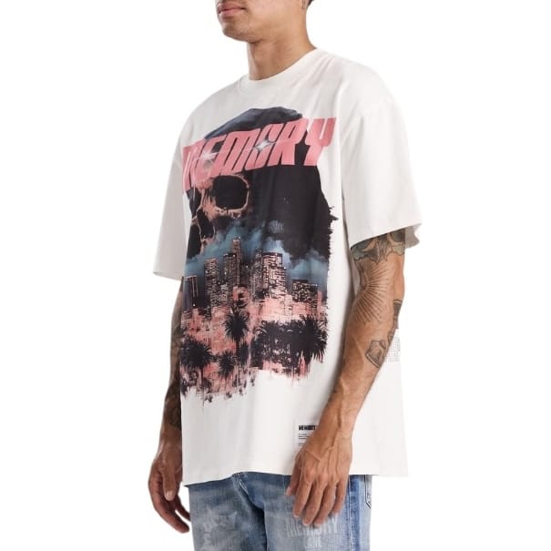 Memory Lane Downtown Reaper Tee (White) ML-SP2-26-049