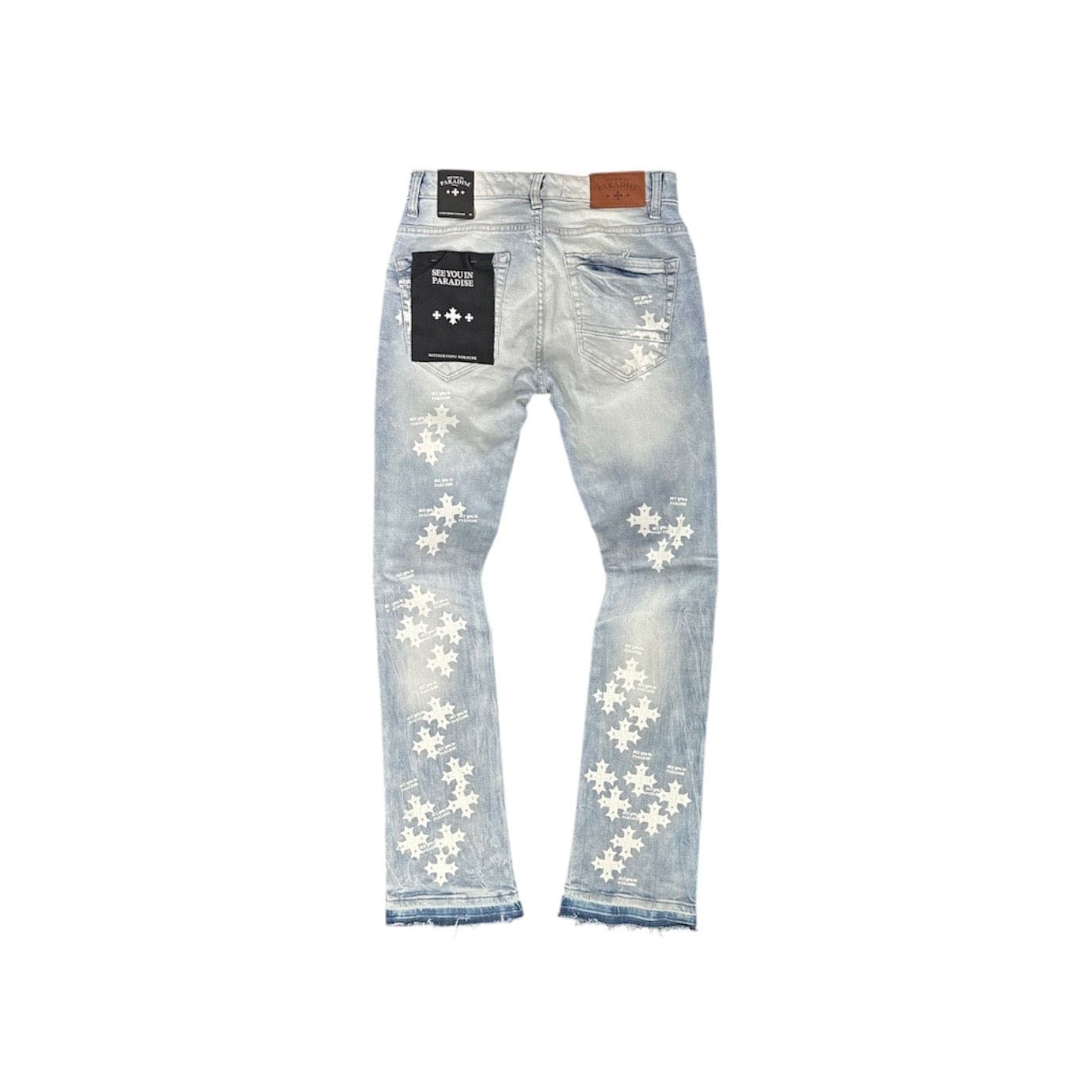 Boys See You In Paradise Stamp Stacked Denim (Light Blue) JTF2293B