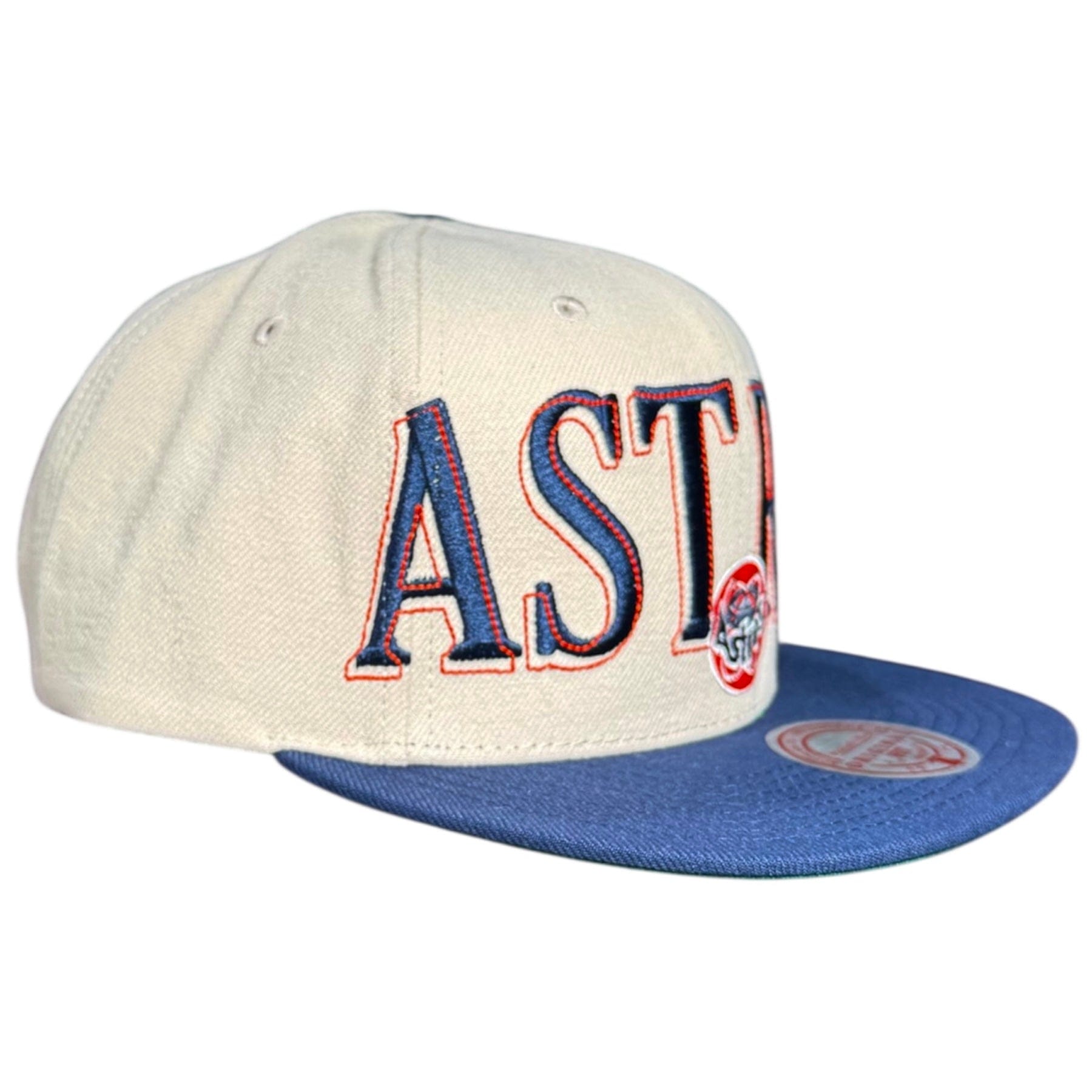 Mitchell & Ness Mlb Cooper Astros Across The Board Snapback (Cream)
