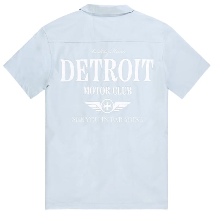 See You In Paradise Detroit Motor Club SS Shirt & Short Set (Light Blue)