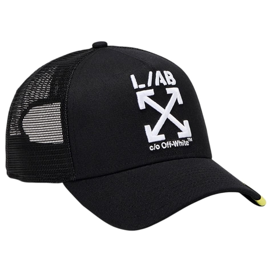 Lab Off-White Clamp Arrows Curved Brim Trucker Hat (Black Nrf)