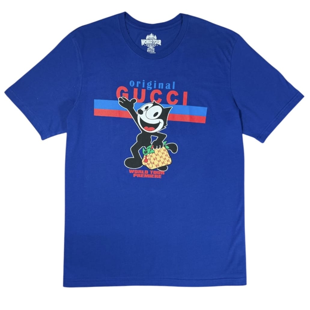 World Tour Cat Bag T-Shirt (Blue) WLDTR2477