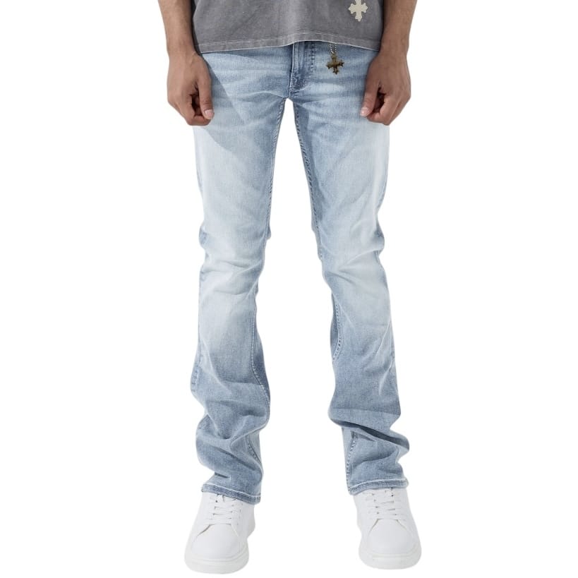 See You In Paradise Super Skinny Stacked First Class Denim (Sky Blue)