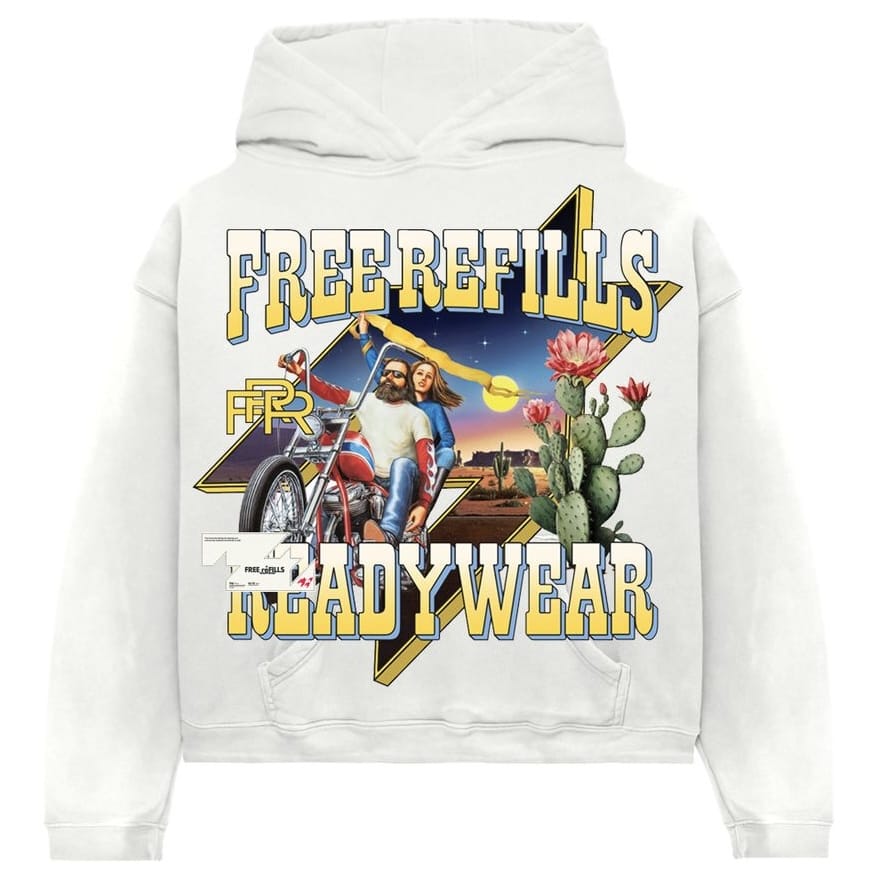 Free Refills Davidson Hoodie (White) FR-S26-050