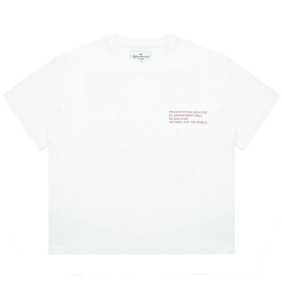 By Appointment Only For The World Tee (White) BAO-SU26-057