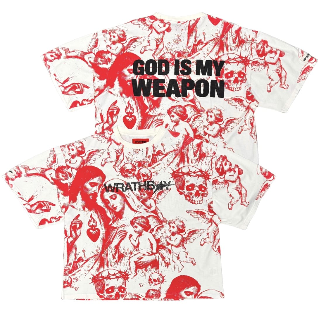 Wrathboy God Is My Weapon Tee (Red) WB623-RED