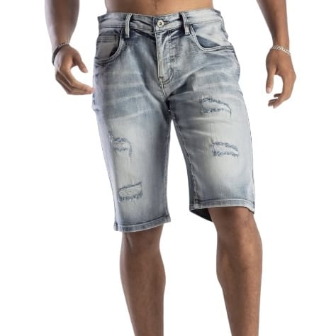 Cest La Vie Washed Denim Short (Niagara Blue)