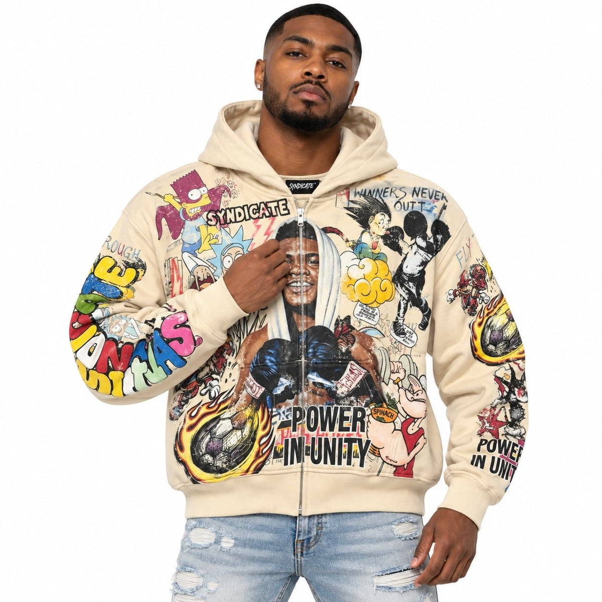 The Syndicate Unity 2.0 Zip Up Hoodie (Beige)