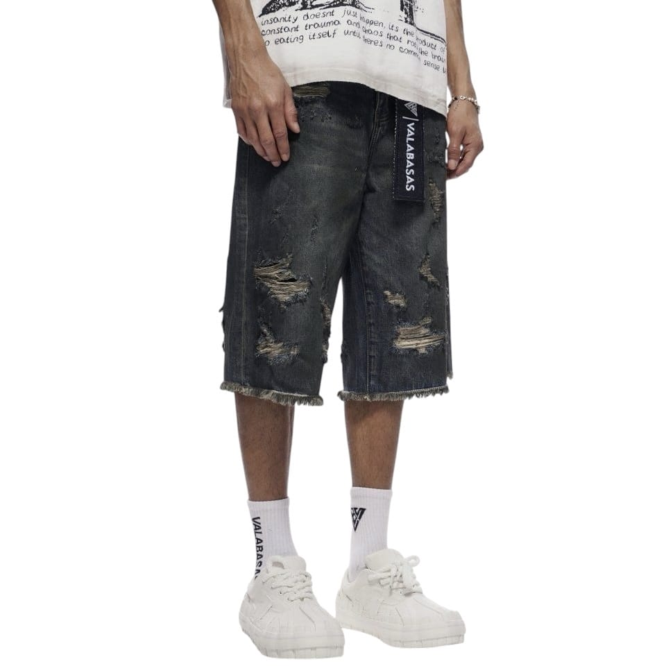 Valabasas Snapped Jorts (Dark Dirty Blue) VLBS-VSH1-1002