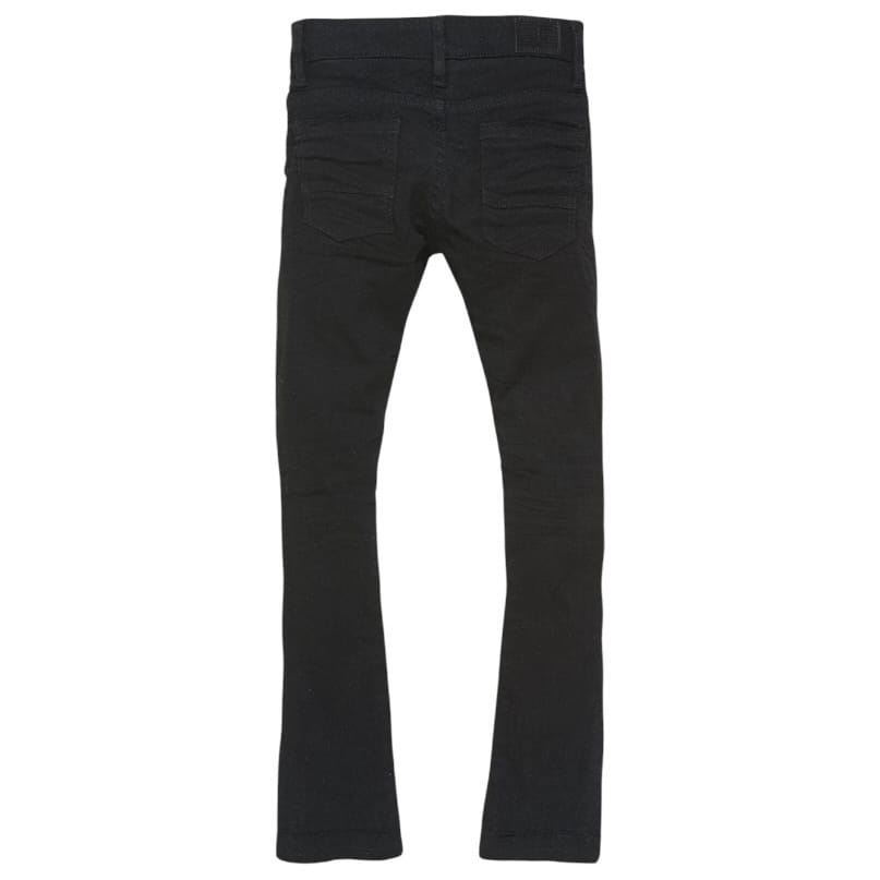 Kids Jordan Craig Stacked Tribeca Twill Pants (Black) JTF934RK