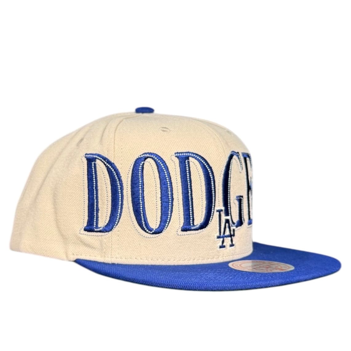 Mitchell & Ness Mlb La Dodgers Across The Board Snapback (Cream)
