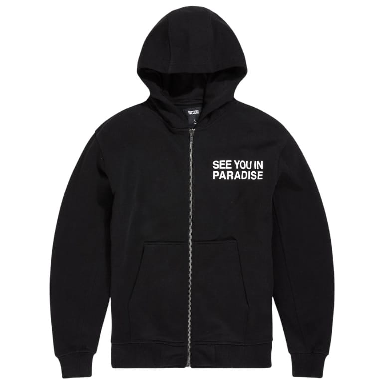See You In Paradise Heavyweight Zip Hoodie & Sweatpants Set (Jet Black)