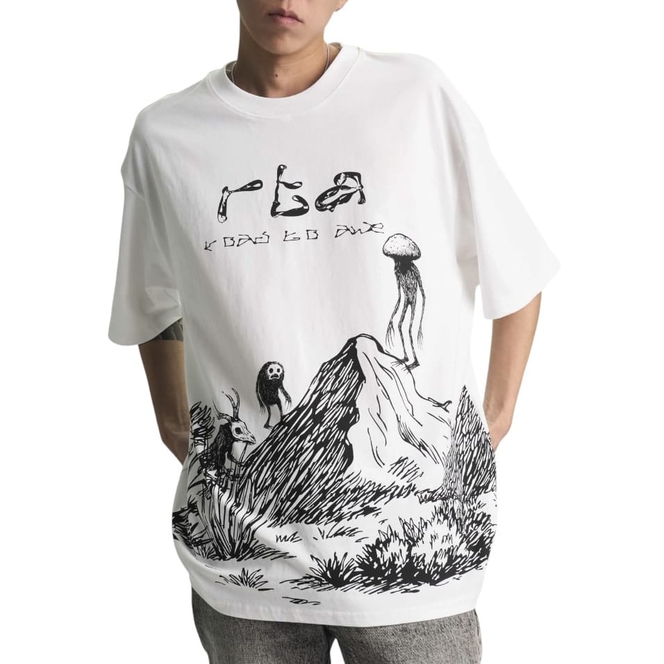 Rta Colin Creature Scenery Oversized SS Tee (White) MCHPK911-T1322WTCSC