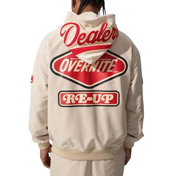 Jordan Craig Local Dealer Zip Up Windbreaker Hoodie (Khaki) 8838H