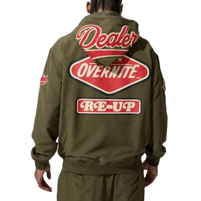 Jordan Craig Local Dealer Zip Up Windbreaker Hoodie (Olive) 8838H