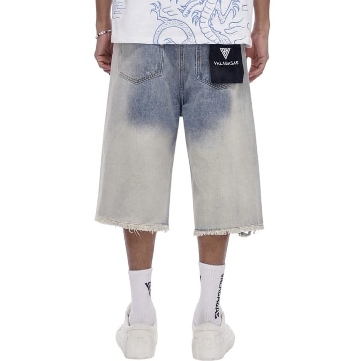 Valabasas Fuse Denim Shorts (Light Blue Wash) VLBS-VSH1-1005