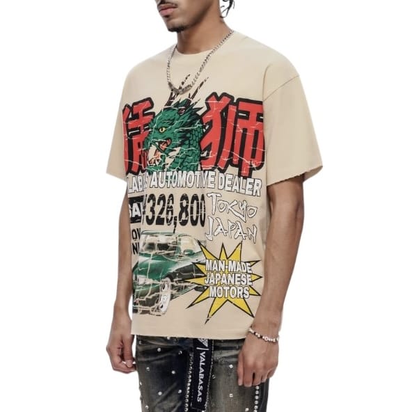 Valabasas Japanese Motors Tee (Beige) VLBS-VT1-1102