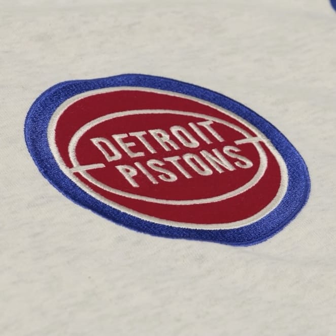 Mitchell & Ness Detroit Pistons Retro Roots French Terry Hoodie (Cream/Blue)