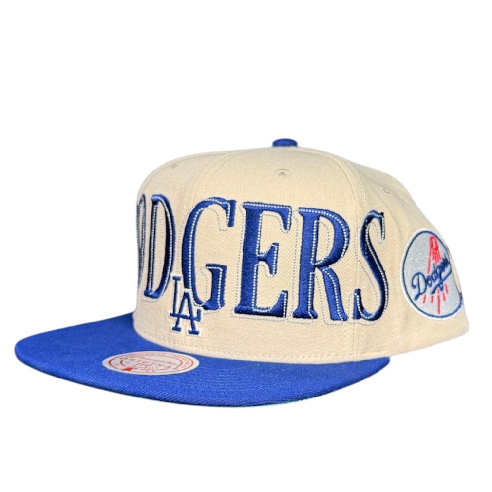 Mitchell & Ness Mlb La Dodgers Across The Board Snapback (Cream)