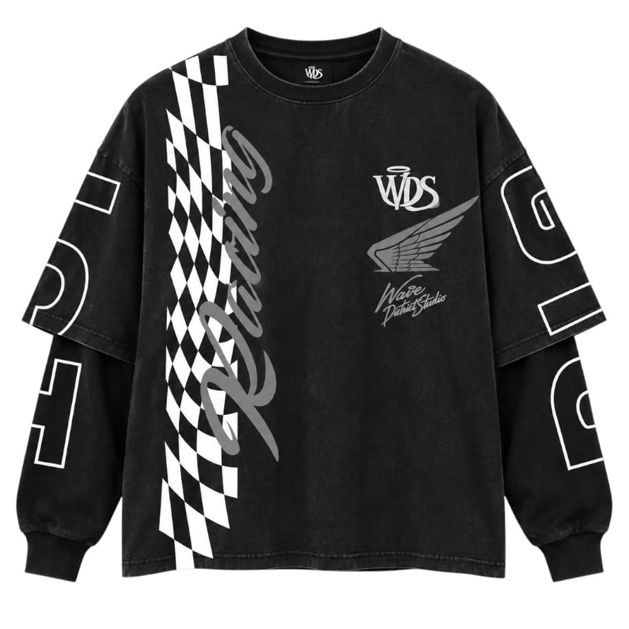 Mr. Wave WDS Racing Oversized Long Sleeve Tee (Black)