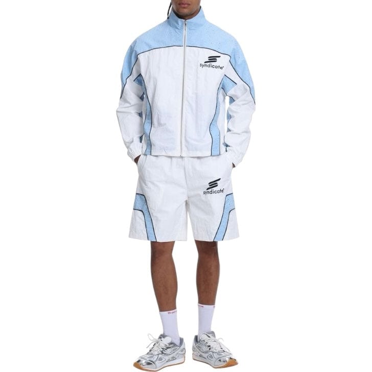 The Syndicate Nylon Track Jacket & Short Set (Baby Blue)