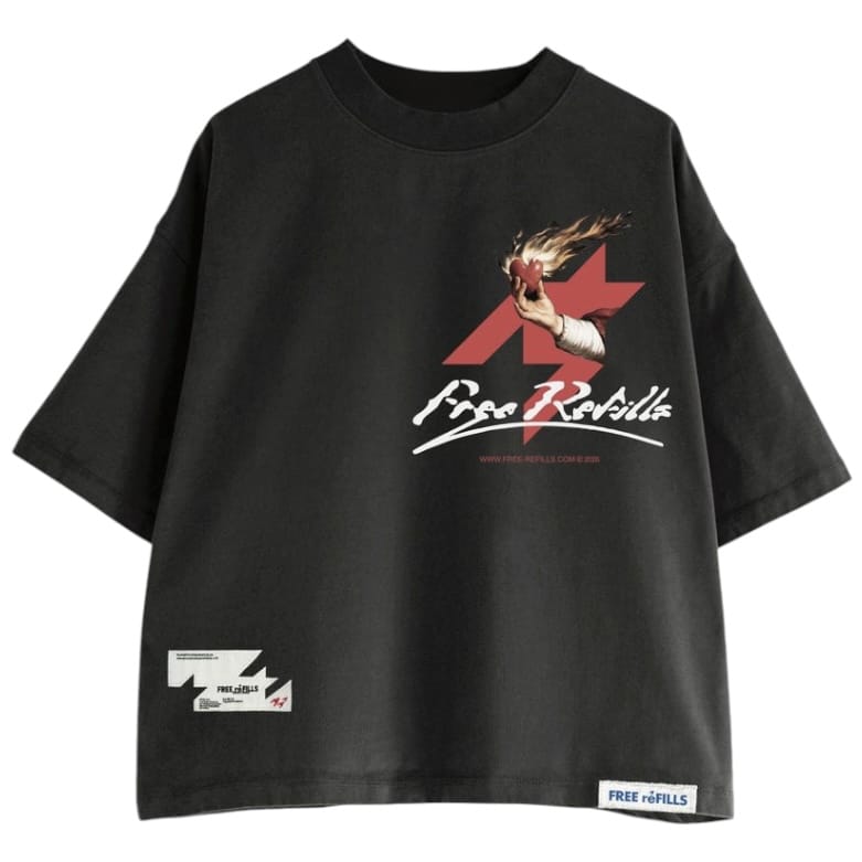 Free Refills Sacred Heart Tee (Black) FR-FALL26-010