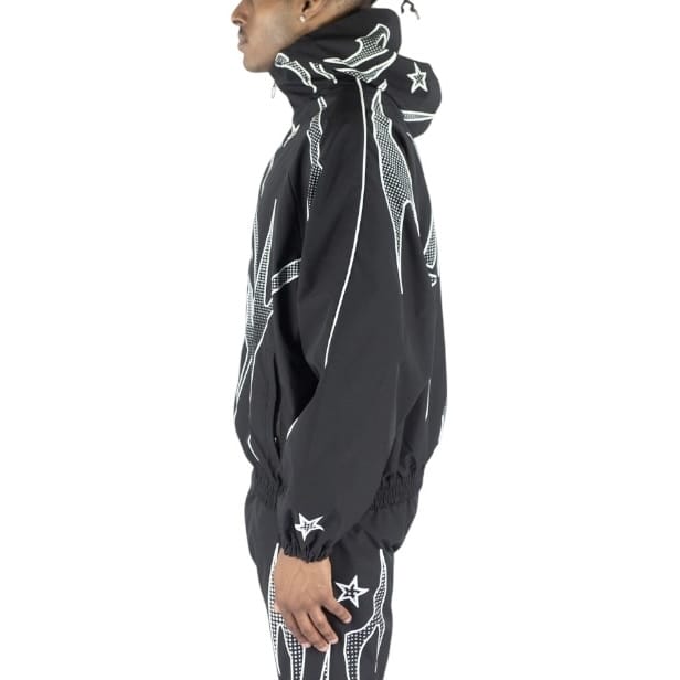 R3bel Denim Hooded Windbreaker Set (Black) 3163-835
