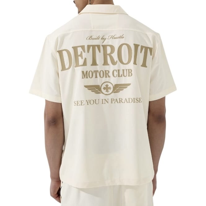 See You In Paradise Detroit Motor Club SS Shirt & Short Set (Cream)