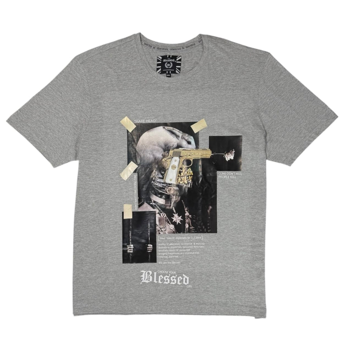 Blessed Rabbit T-Shirt (Grey) BL2246
