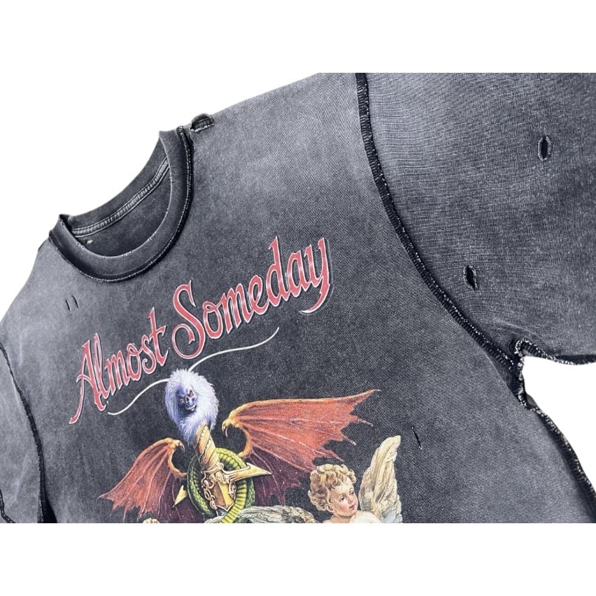 Almost Someday Motley Tee (Heavy Vintage Black Wash) AS-FALL26-010