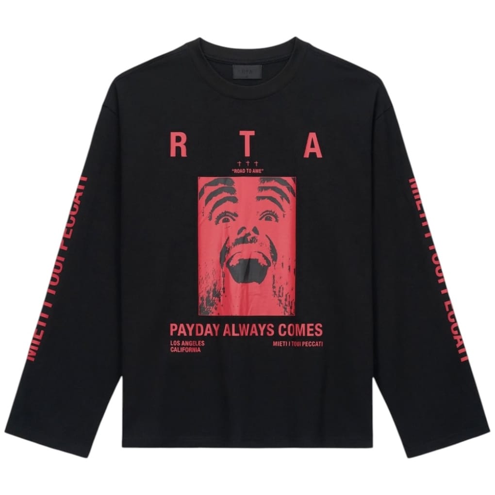 Rta Marceau Oversized Long Sleeve Tee (Black Payday) MCVUK1447-T2364BKPYD