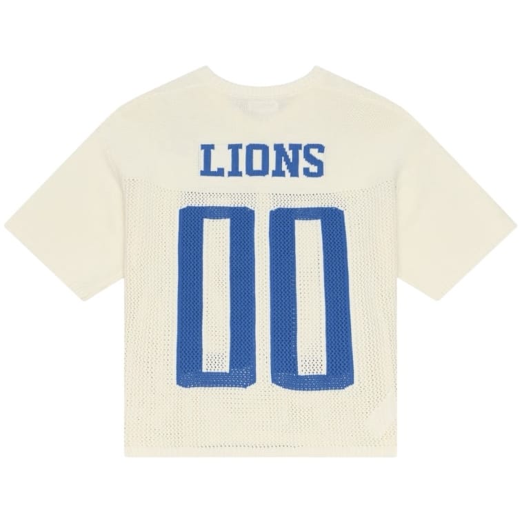 Mitchell & Ness Detroit Lions Retro Roots SS Sweater Jersey (Cream)