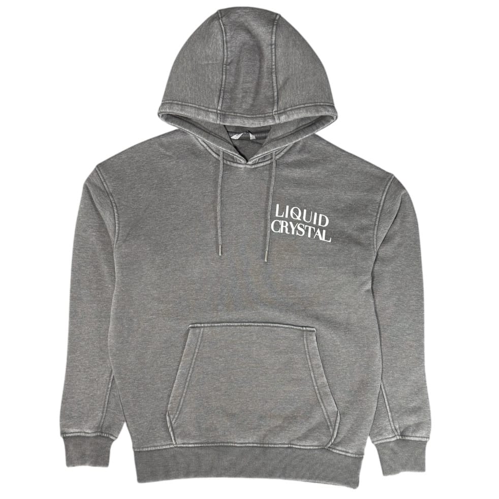 Liquid Crystals Burn Out Wash Hoodie & Short Set (Heather Grey)