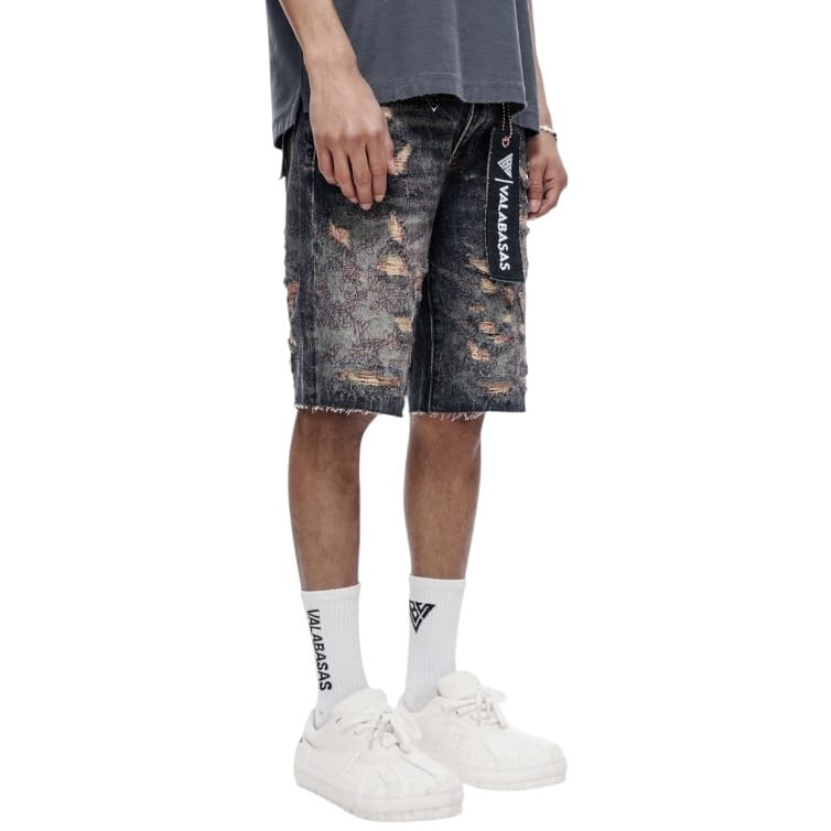 Valabasas Path Denim Shorts (Dark Blue Vintage) VLBS-VSH1-1013