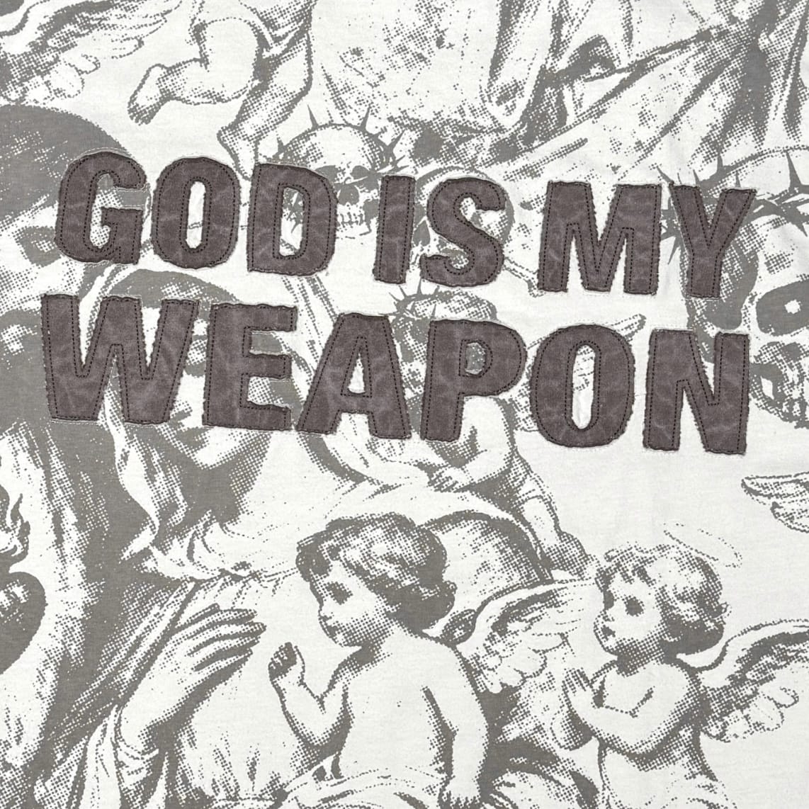 Wrathboy God Is My Weapon Tee (Off White) WB623-OFW