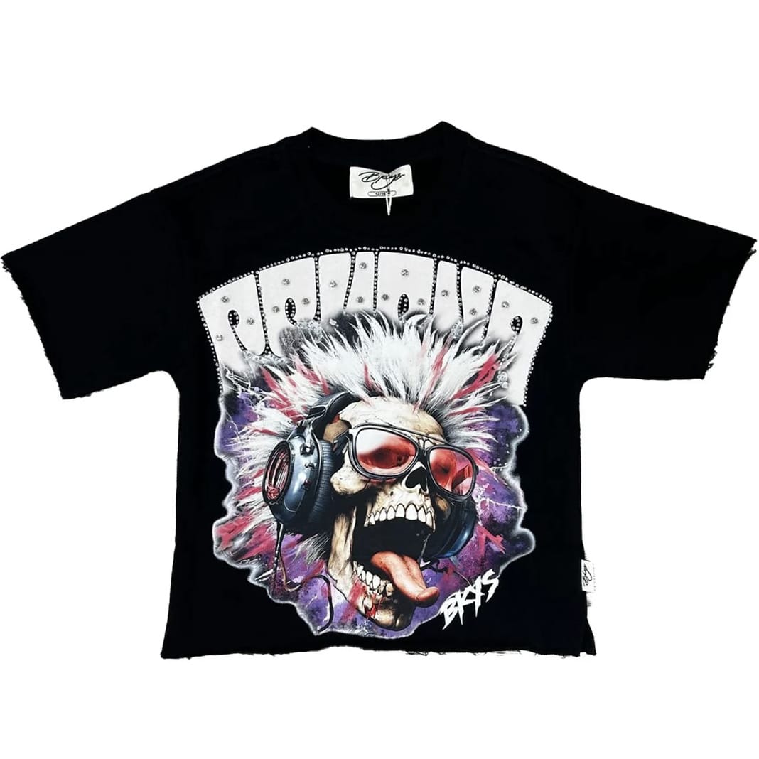 Boys BKYS Psycho Cropped Tee (Black) T1505B