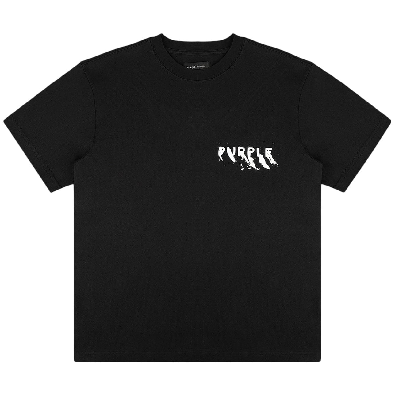 Purple Brand Painted Wordmark Hwt Jersey SS Tee (Black) P117-HJBB423
