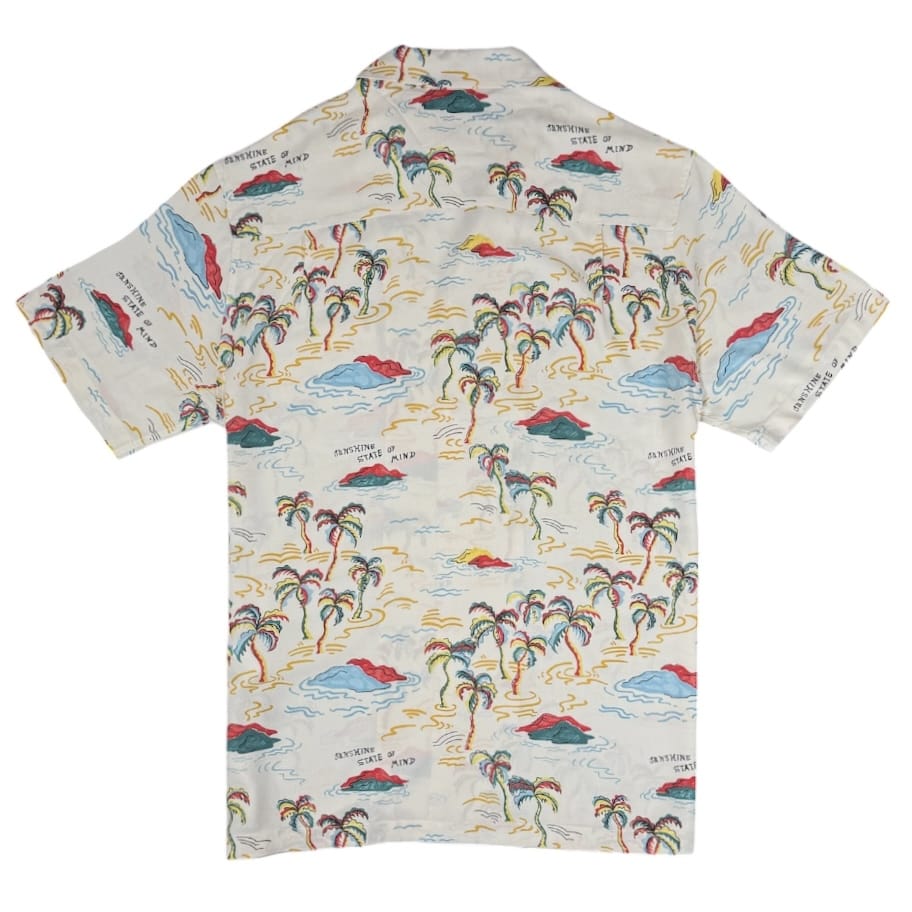Scotch & Soda Fave Printed Button Down Shirt (White Palmtree Aop) 171643