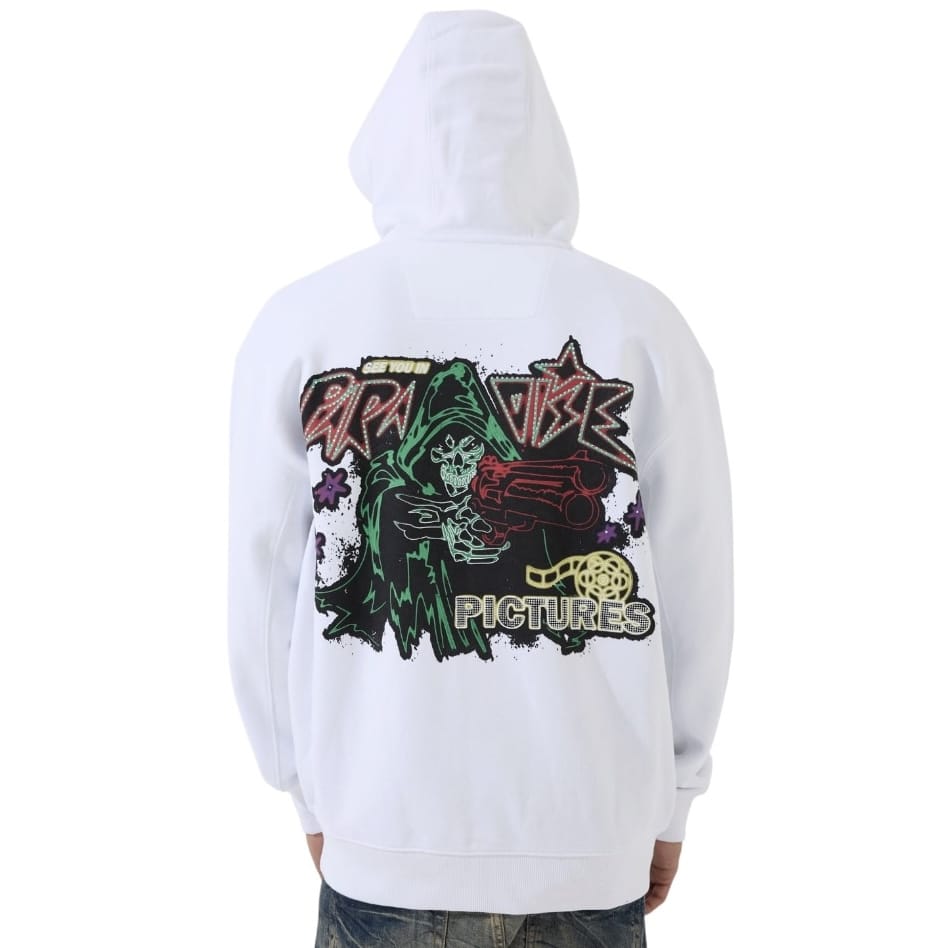 See You In Paradise Pictures Zip Up Hoodie (White) 8262H