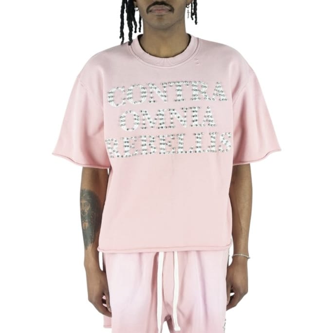 R3bel Denim Shady French Terry Set (Pink)