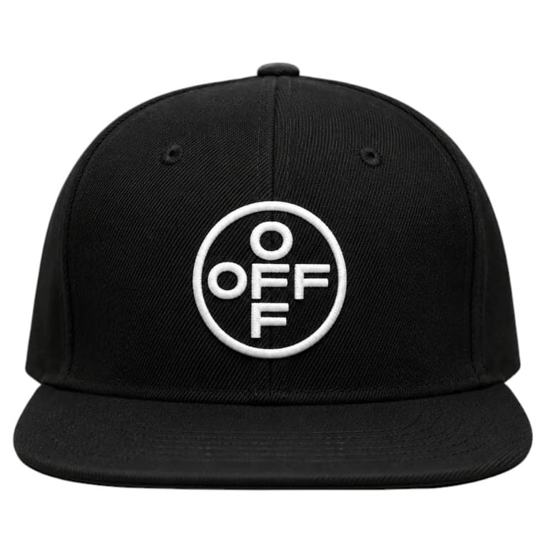 Lab Off-White Embroidered Flat Brim Twill Hat (Black Nrf)