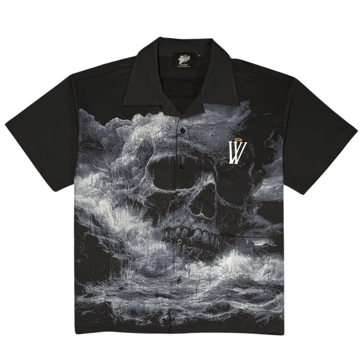 Mr Wave Sink Or Swim Button Down Shirt (Black/Blue)